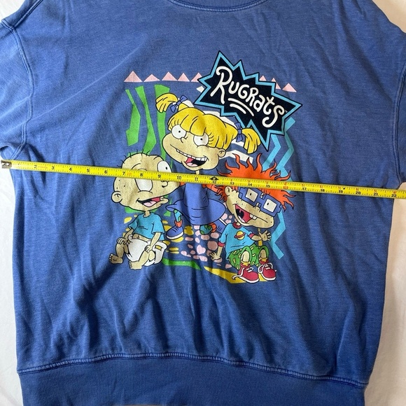 Nickelodeon Sweatshirt Womens Size XL Blue Vintage Crewneck Rugrats Graphic 90s‎ - Picture 2 of 4